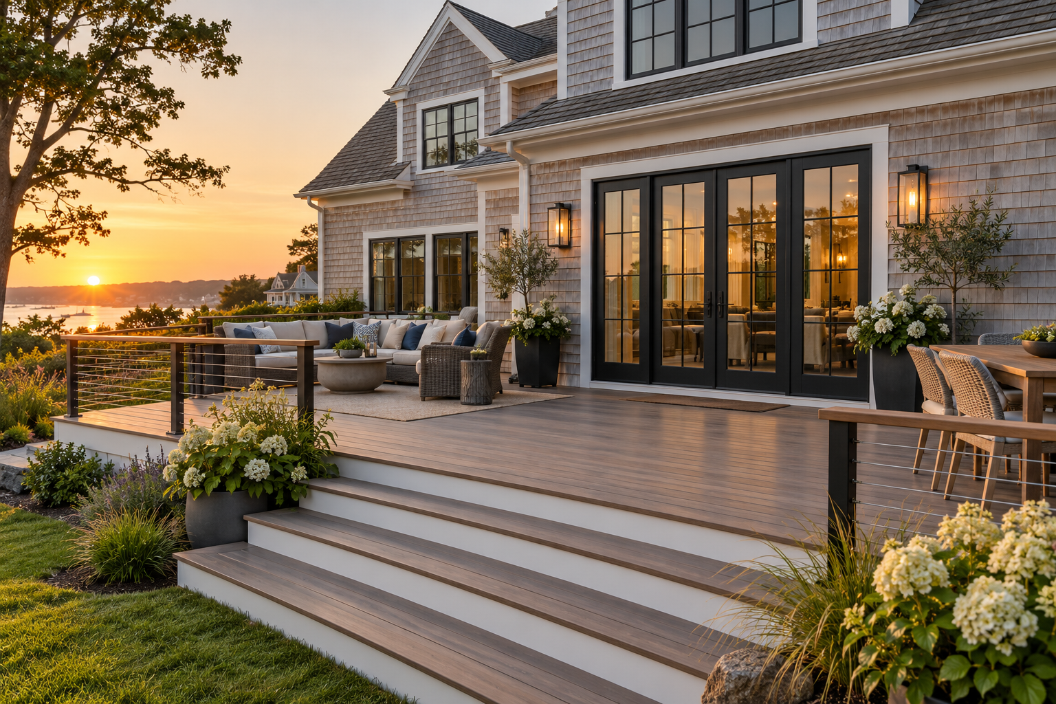 Premium composite deck and patio doors